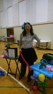 Basic Balloon Twister Gal with her creations